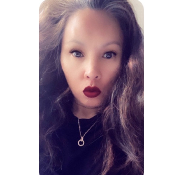 14K Rosegold plated Double circle Pendant - Picture 2 of 2